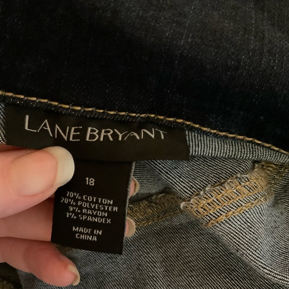 Lane Bryant Blue Jean Jacket with Relaxed Fit and Contrast Stitching - Picture 4 of 4